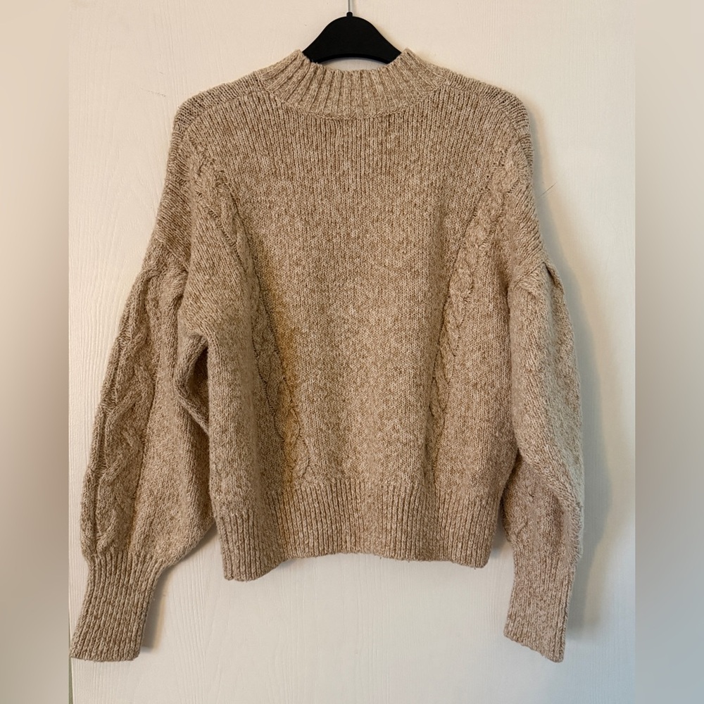 🌻5/$16🌻Cozy Cable Knit Sweater - Beige/Apricot - Picture 5 of 5